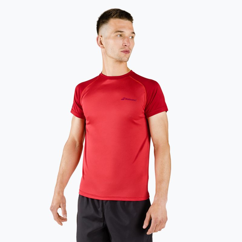 Maglietta da tennis da uomo Babolat Play Crew Neck rosso pomodoro 4
