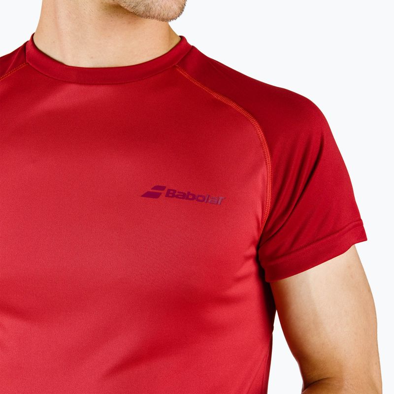 Maglietta da tennis da uomo Babolat Play Crew Neck rosso pomodoro 7