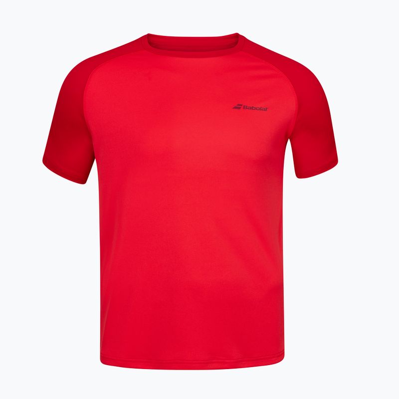 Maglietta da tennis da uomo Babolat Play Crew Neck rosso pomodoro