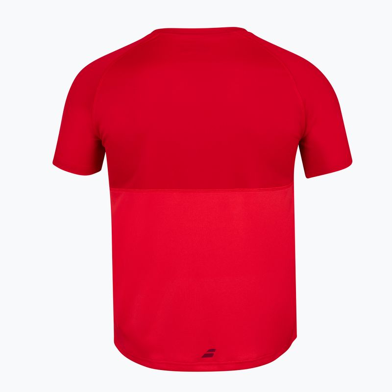Maglietta da tennis da uomo Babolat Play Crew Neck rosso pomodoro 3