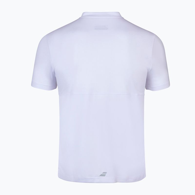 Polo da tennis da uomo Babolat Play Polo bianco/bianco 3