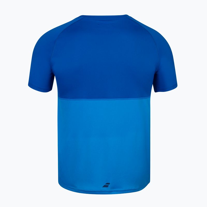 Maglietta da tennis Babolat da bambino Play Crew Neck blu aster 3