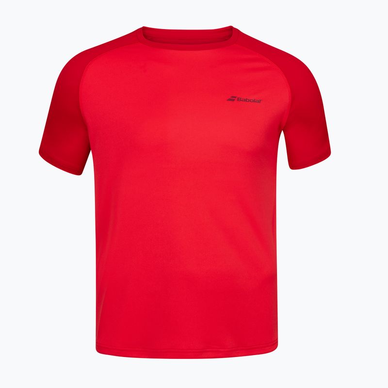 Maglietta da tennis Babolat da bambino Play Crew Neck rosso pomodoro