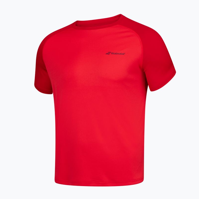 Maglietta da tennis Babolat da bambino Play Crew Neck rosso pomodoro 2