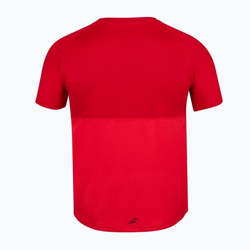 Maglietta da tennis Babolat da bambino Play Crew Neck rosso pomodoro 3