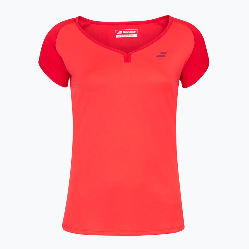 Maglietta da tennis Babolat donna Play Cap Sleeve rosso pomodoro
