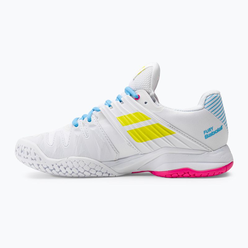 Scarpe da tennis Babolat donna 21 Propulse Fury AC bianco/zolfo primavera 10