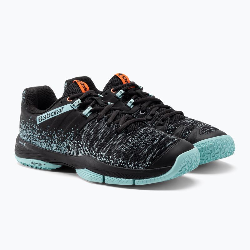 Babolat Sensa nero/tanager turchese scarpe da paddle da donna 5