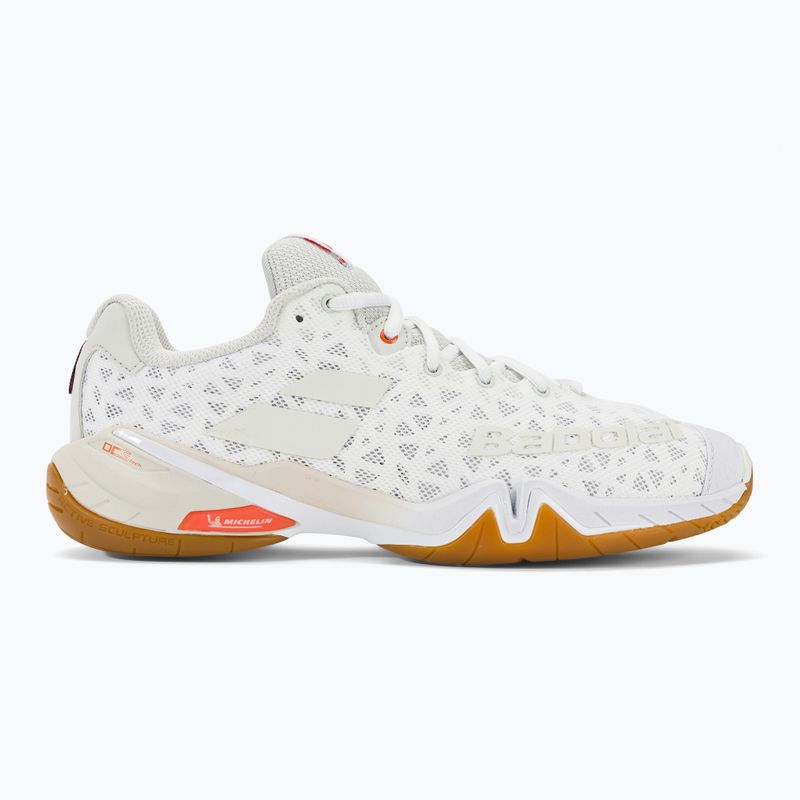 Scarpa da badminton da uomo Babolat 22 Shadow Tour bianco/grigio chiaro 2