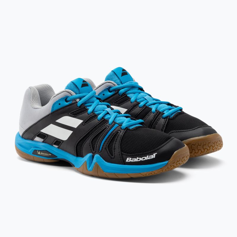 Scarpe da badminton da uomo Babolat 22 Shadow Team nero/blu 5