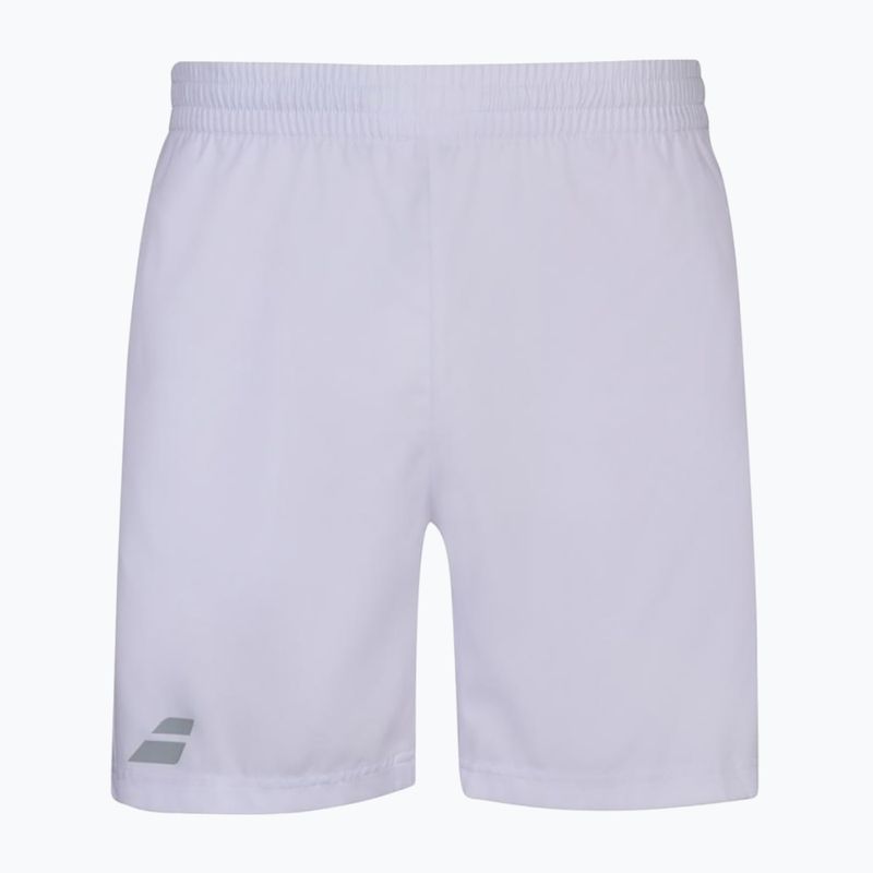 Pantaloncini da tennis Babolat Play da bambino bianco/bianco