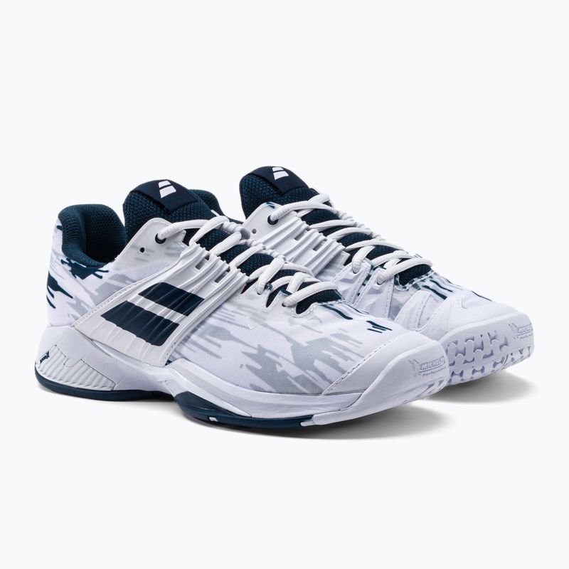 Scarpe da tennis da uomo Babolat 22 Propulse Fury AC bianco/blu scuro 4