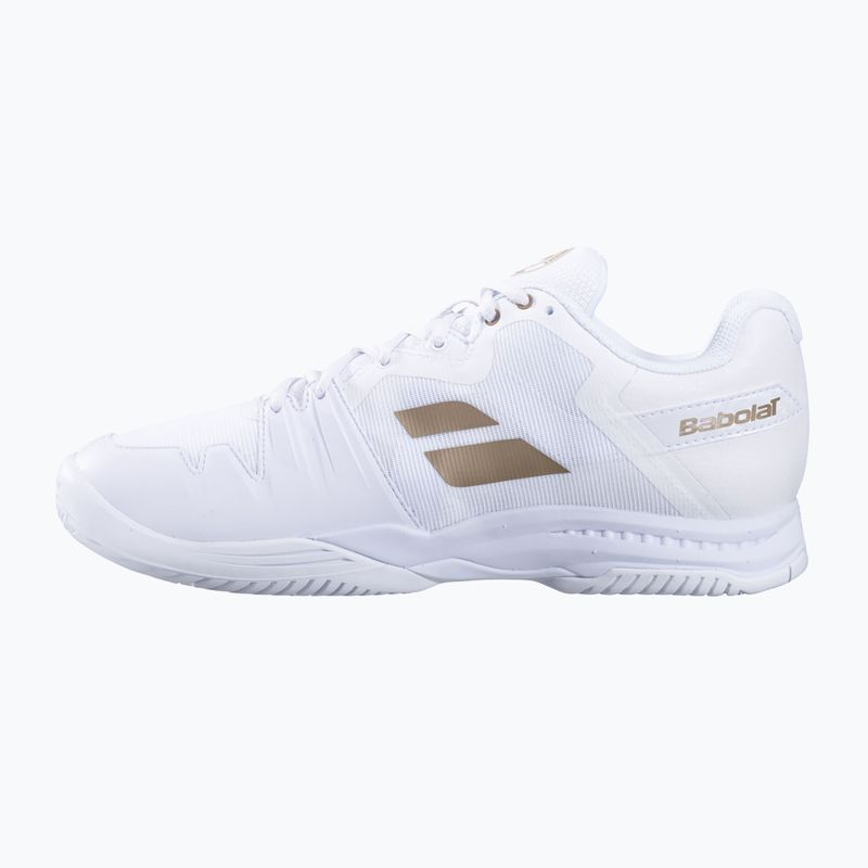 Scarpe da tennis Babolat donna SFX3 AC Wimbledon bianco/oro 12