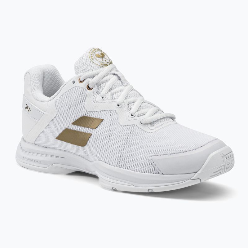 Scarpe da tennis Babolat donna SFX3 AC Wimbledon bianco/oro