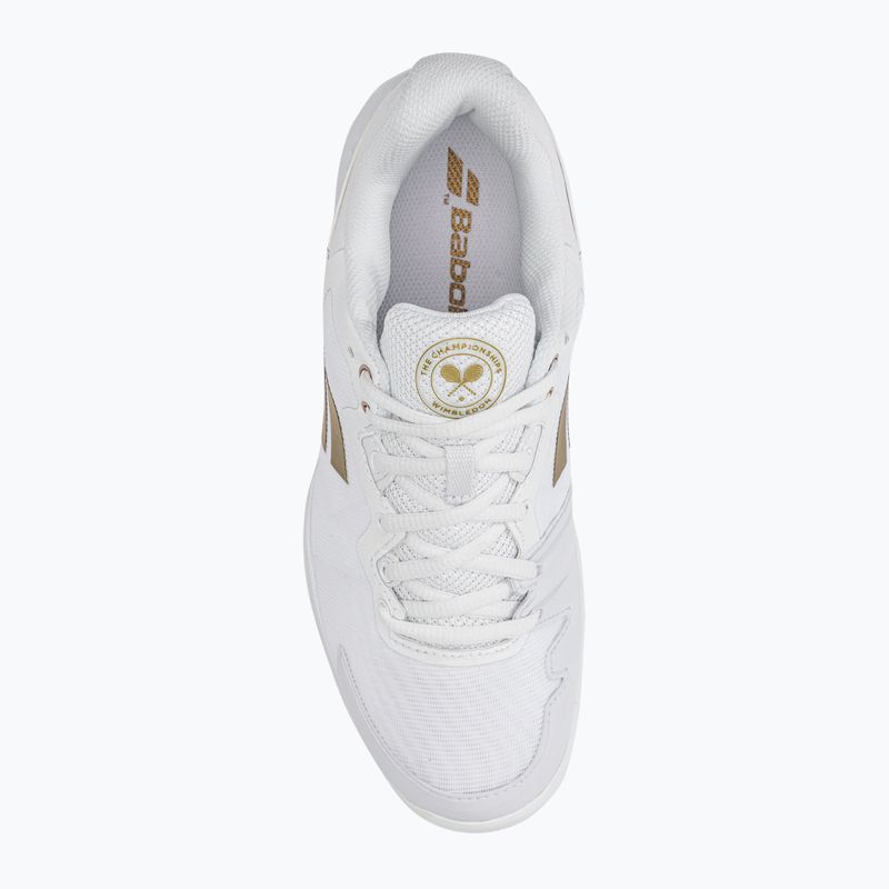 Scarpe da tennis Babolat donna SFX3 AC Wimbledon bianco/oro 6