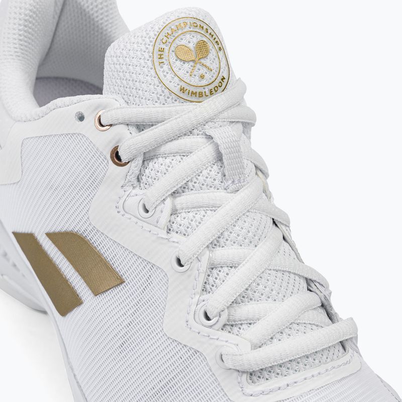 Scarpe da tennis Babolat donna SFX3 AC Wimbledon bianco/oro 8