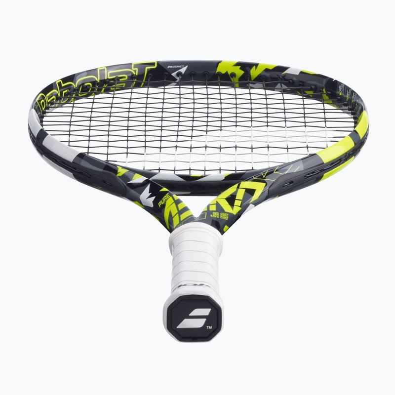 Racchetta da tennis Babolat Pure Aero Junior 25 grigio/giallo/bianco per bambini 4