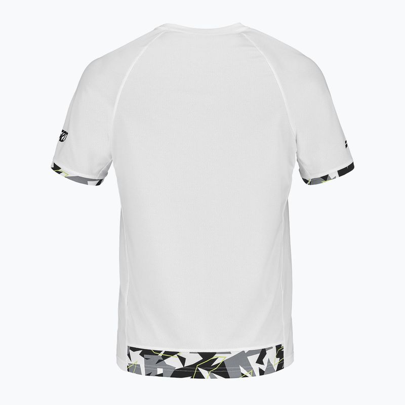 Maglietta da tennis da uomo Babolat Aero Crew Neck bianco/bianco 2