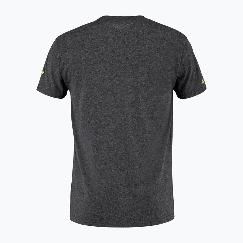 Maglietta da tennis da uomo Babolat Aero Cotton nero heather 2
