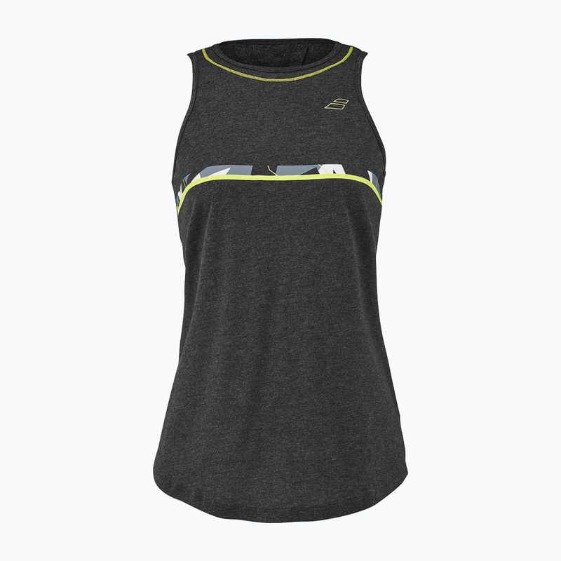 Maglietta da tennis donna Babolat Aero Cotton Tank nero heather