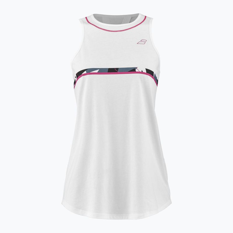 Maglietta da tennis Babolat donna Aero Cotton Tank bianco/bianco