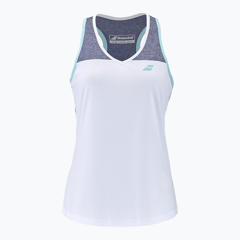 Babolat maglia da tennis donna Play bianco/blu heather