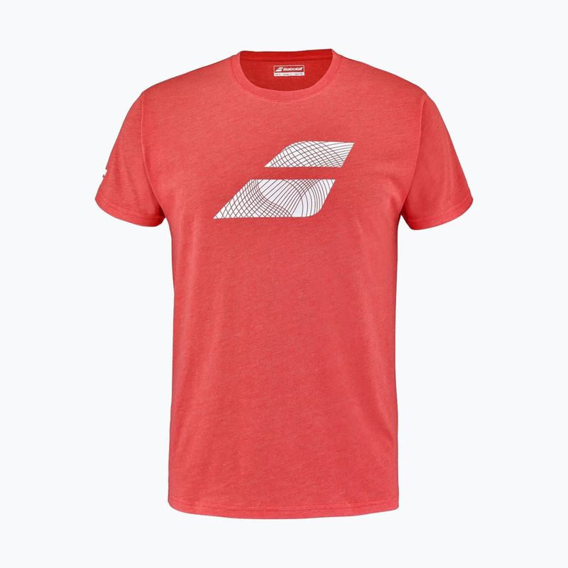 Maglietta Babolat Exercise Big Flag uomo rosso papavero heather