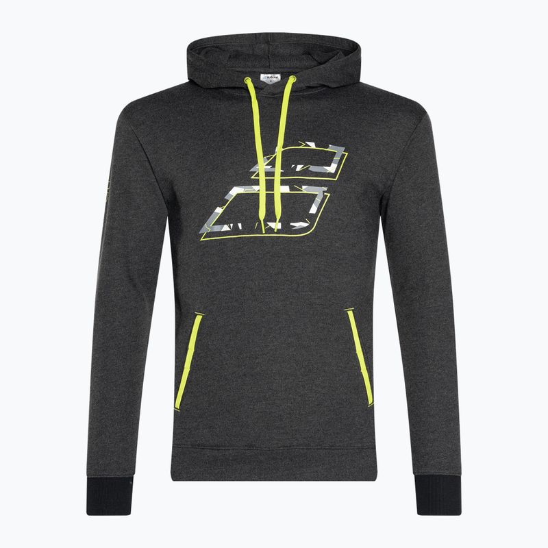 Felpa da tennis da uomo Babolat Aero Hood nero heather