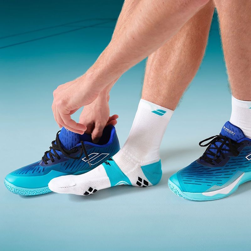 Babolat calze Badminton Pro Crew da uomo bianco/blu ceramico 3