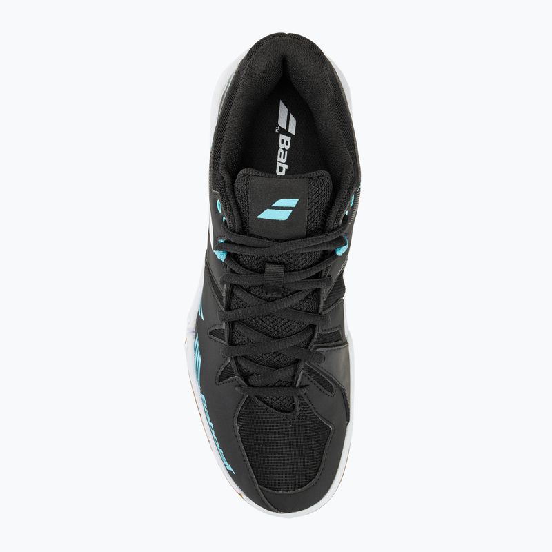 Babolat Shadow Spirit scarpe da badminton uomo nero/azzurro 5