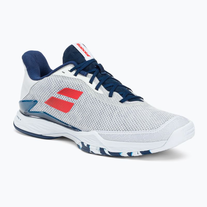 Scarpe da tennis da uomo Babolat Jet Tere All Court bianco/blu scuro