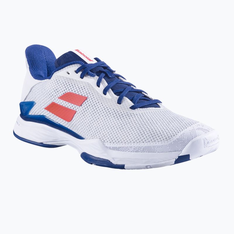 Scarpe da tennis da uomo Babolat Jet Tere All Court bianco/blu scuro 12