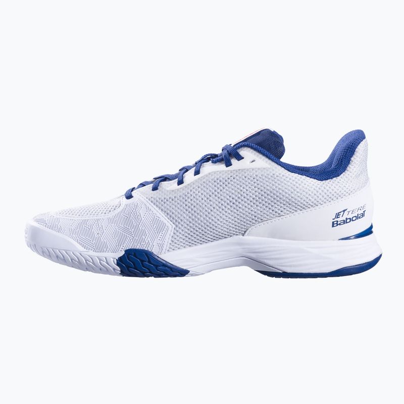 Scarpe da tennis da uomo Babolat Jet Tere All Court bianco/blu scuro 14