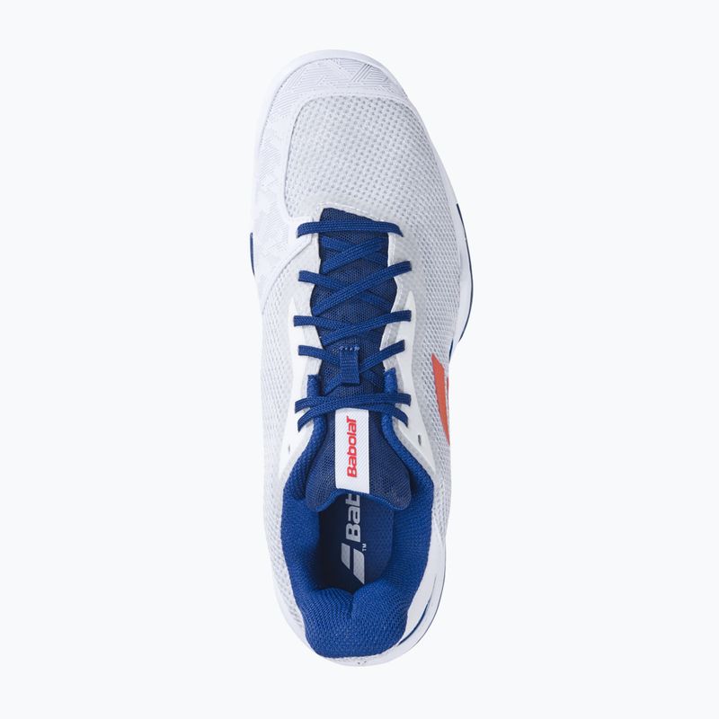 Scarpe da tennis da uomo Babolat Jet Tere All Court bianco/blu scuro 16