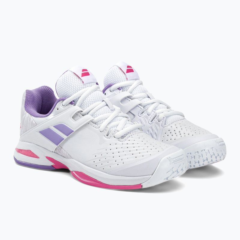 Babolat Propulse All Court JR scarpe da tennis per bambini bianco/lavanda 4