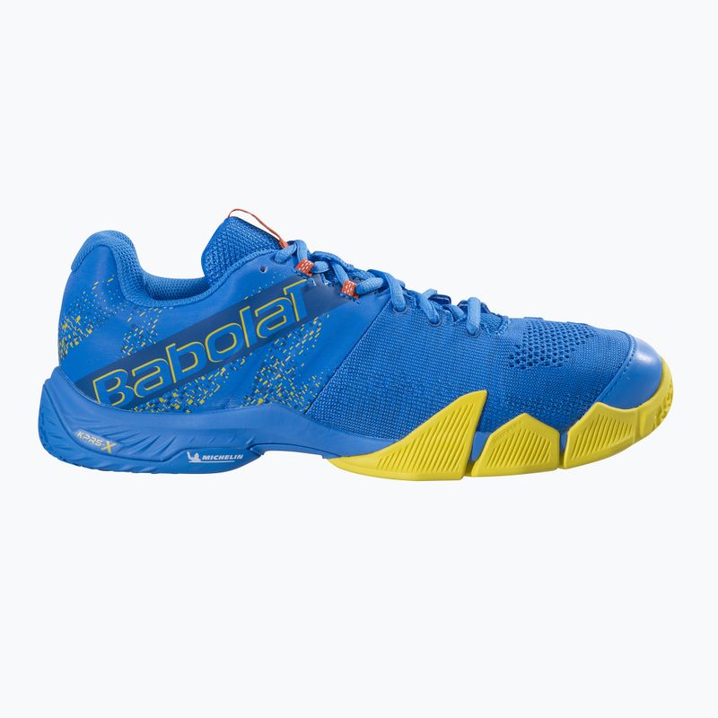 Babolat Movea scarpe da paddle da uomo blu francese/giallo brillante 8