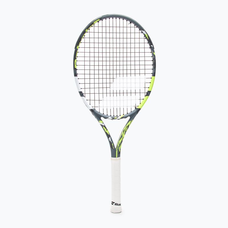 Racchetta da tennis per bambini Babolat Aero Junior 26 grigio/giallo/bianco