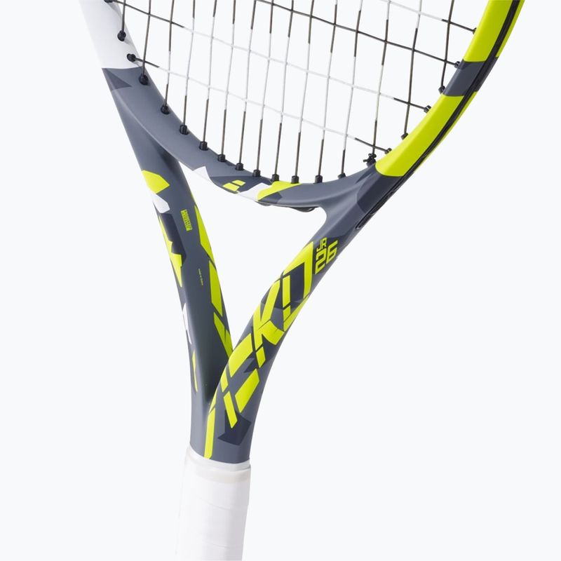 Racchetta da tennis per bambini Babolat Aero Junior 26 grigio/giallo/bianco 11