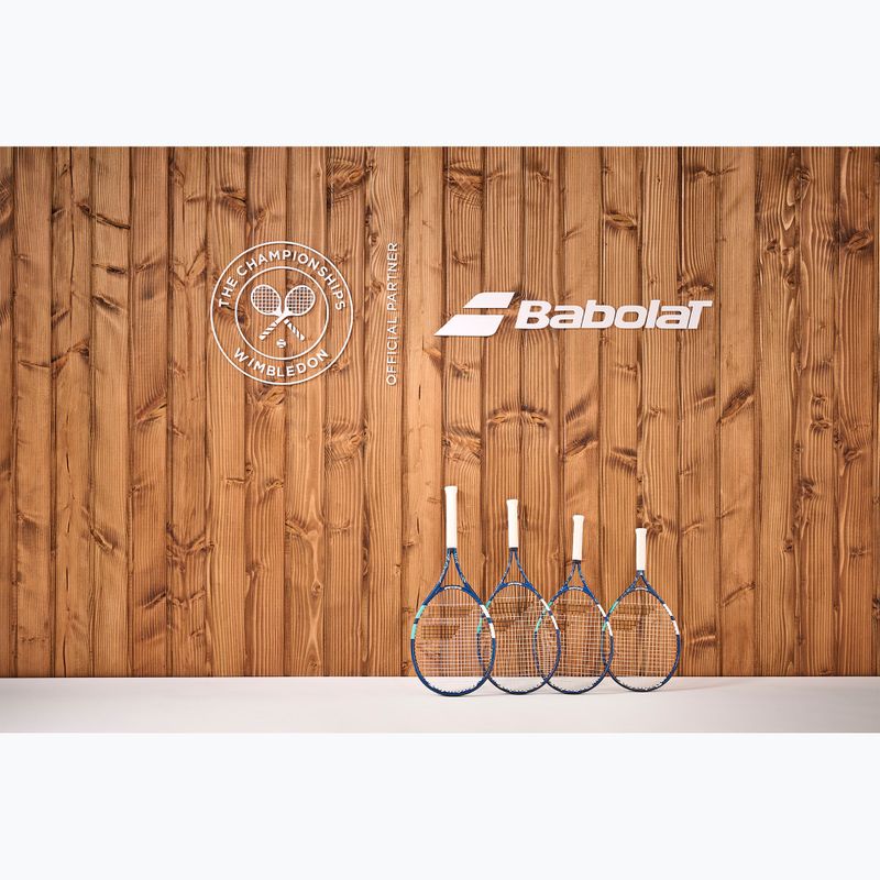 Racchetta da tennis Babolat Junior 25 Wimbledon blu per bambini 8