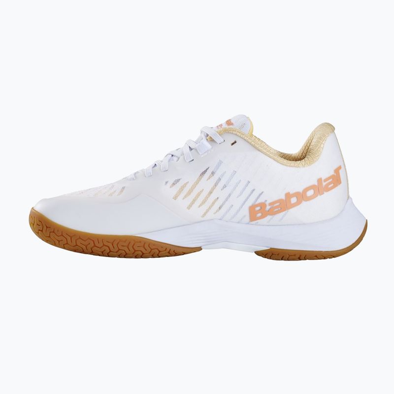 Scarpe da badminton da donna Babolat Shadow Tour 5 W bianco/giallo 10