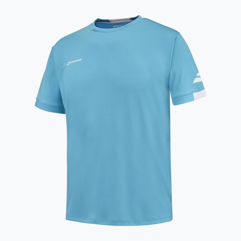 Maglietta Babolat Play a girocollo da uomo blu ciano 10