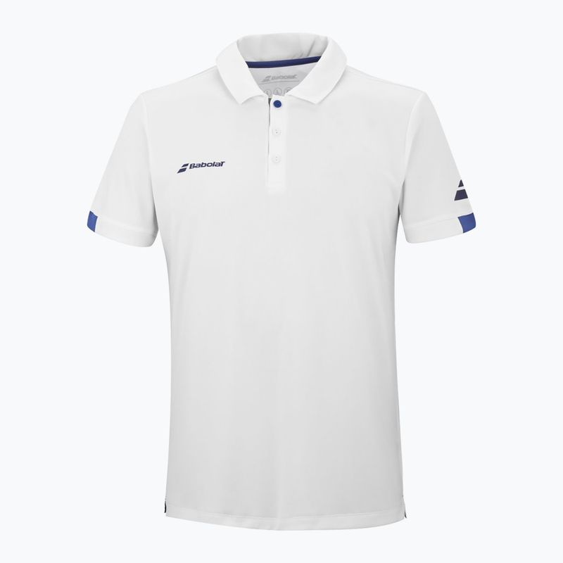 Polo Babolat da uomo Play bianco/bianco