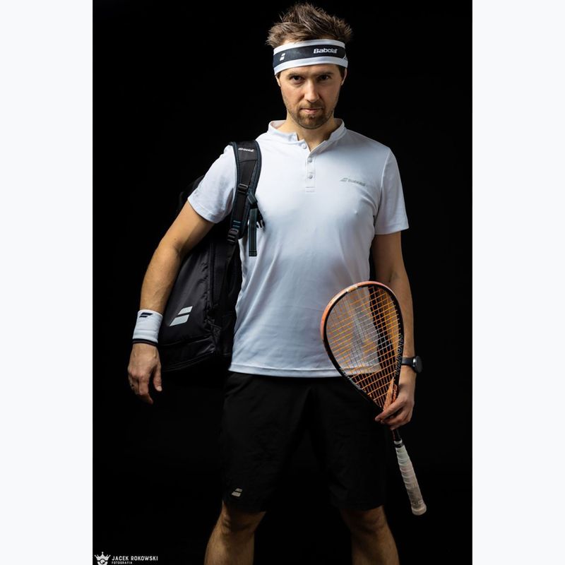 Polo Babolat da uomo Play bianco/bianco 4