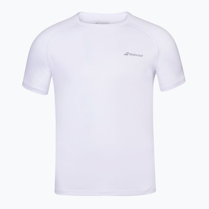 Maglietta Babolat Play Crew Neck da bambino bianco/bianco