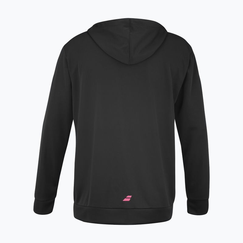 Felpa da tennis Babolat Padel da uomo con cappuccio nero/nero 2