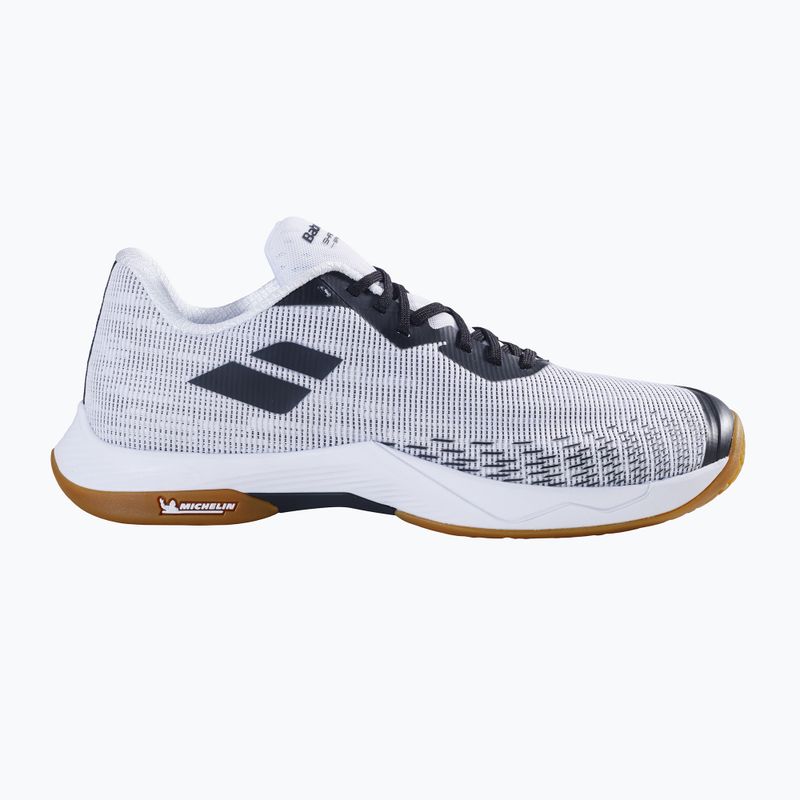 Scarpa da badminton da uomo Babolat Shadow Spirit 2 bianco/nero 9