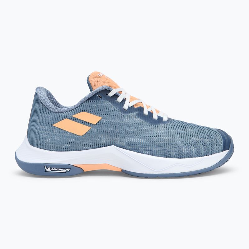 Scarpa da badminton da donna Babolat Shadow Spirit 2 grigio/corallo 2