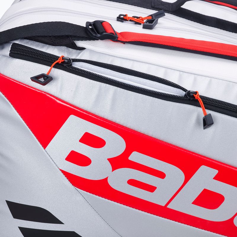 Babolat RH Pro Padel Juan Lebron 62 l bianco / argento / rosso padel bag 3