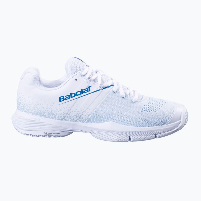 Scarpe da paddle da donna Babolat Sensa W bianco/blu freddo 2
