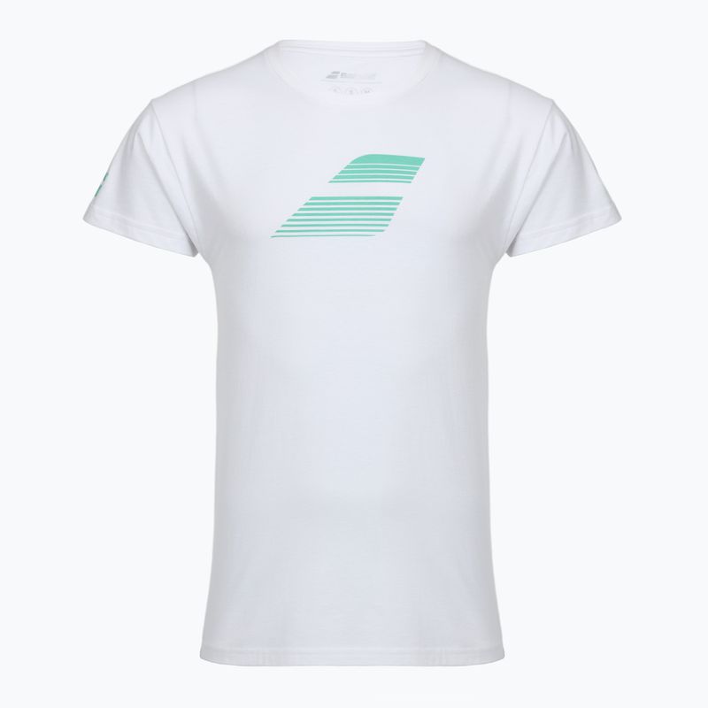Maglietta Babolat Exercise Big Flag da uomo bianco/bianco